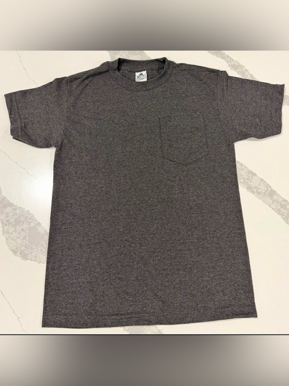 Alstyle Men's Charcoal Pocket Tee size s